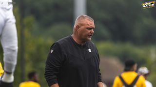 Crucial Player On Steelers' Offensive Line Injured During Sunday's Training Camp Practice (Steelers News). Photo by Jordan Schofield / SteelerNation (Twitter / X: @JSKO_PHOTO)