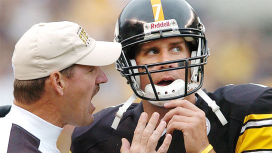 Steelers Ben Roethlisberger and Bill Cowher