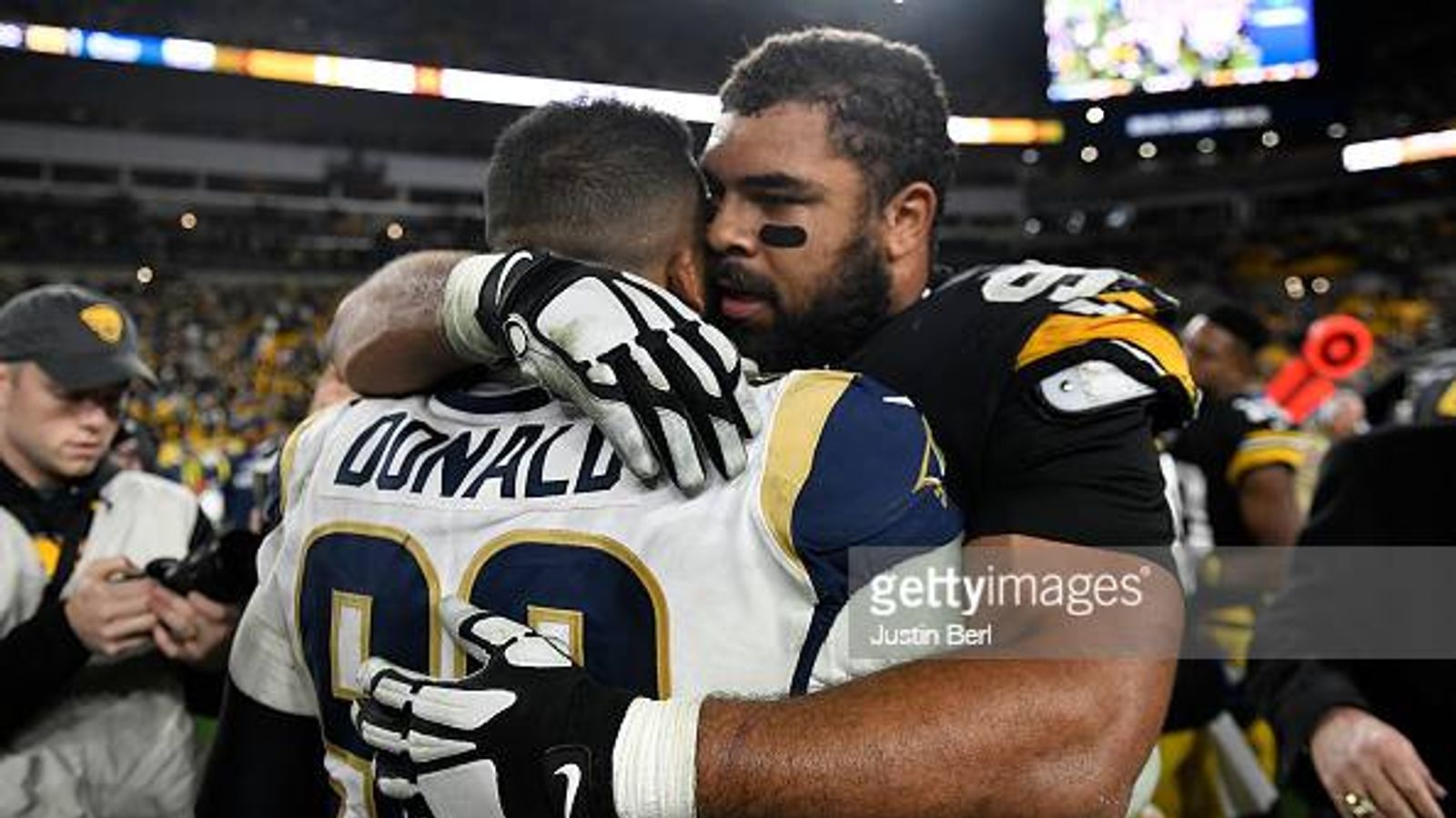 Cam Heyward with the Troy Polamalu - Pittsburgh Steelers