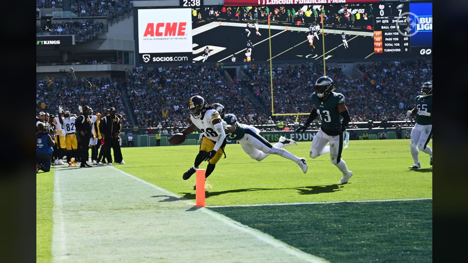 Steelers fall to Eagles, 35-13