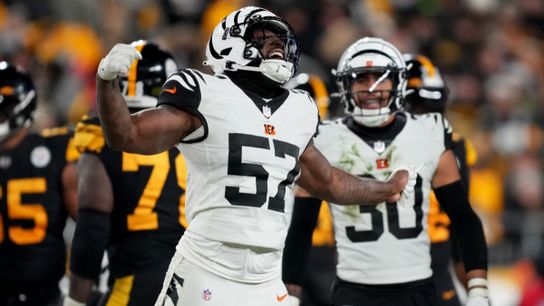 Bengals' linebacker, Germaine Pratt (#57) gets extremely excited and celebrates after making a big play against the Pittsburgh Steelers. | USA Today