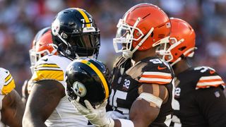 Steelers' Broderick Jones Heard Reprimanding Myles Garrett; Earns Respect Of Teammate (Steelers News). Photo by ESPN