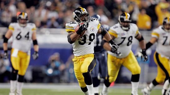 Steelers running back Willie Parker sets Super Bowl record with 75-yard rushing touchdown in Super Bowl XL against the Seattle Seahawks