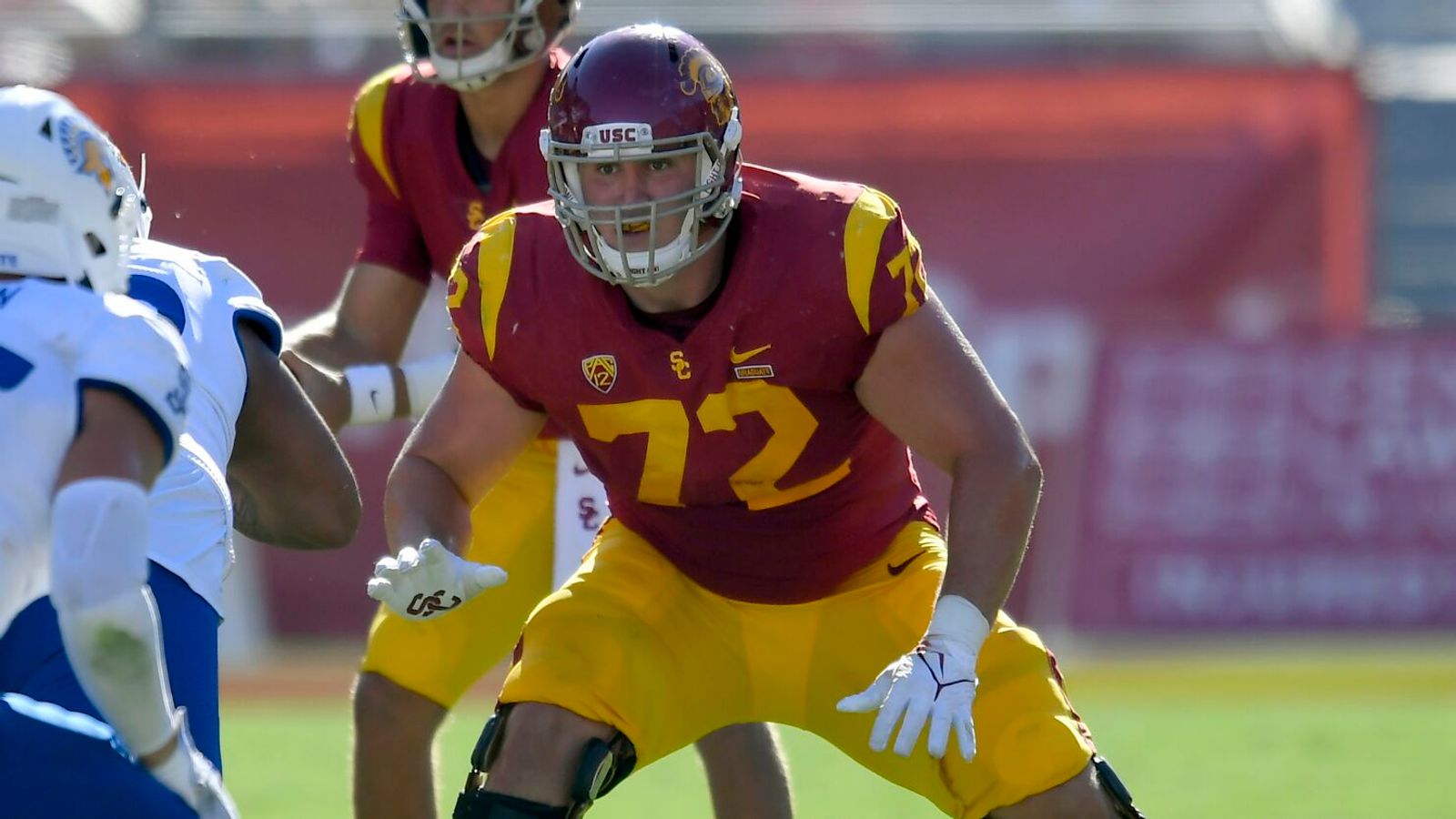 Tom Pelissero on X: USC OL Andrew Vorhees, a top-100 prospect in the 2023 NFL  Draft, is feared to have suffered a torn ACL during drills at the combine  Sunday, per source.