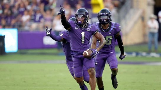 Tre'vius Hodges-Tomlinson celebrates a turnover while playing at TCU | Amanda McCoy Tre'vius Hodges-Tomlinson celebrates a turnover while playing at TCU | Amanda McCoy