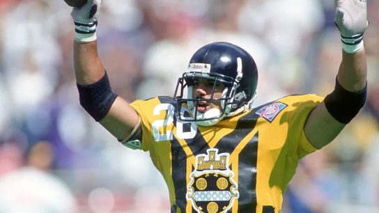 Steelers great, Rod Woodson, wears alternate jersey