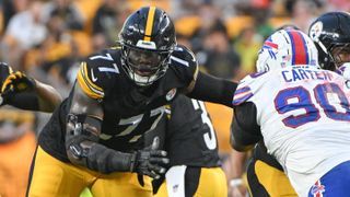 Steelers' Mike Tomlin Pulls Broderick Jones Mid-Drive After Horrible Penalties Against The Denver Broncos (Steelers News). Photo by Barry Reeger / Imagn Images