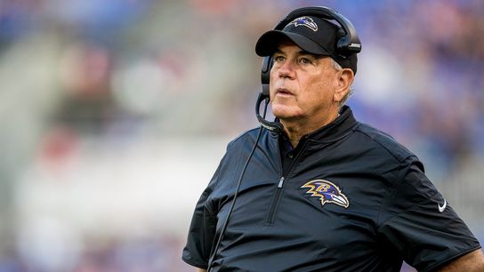Dean Pees on the Baltimore Ravens sidelines. Dean Pees on the Baltimore Ravens sidelines.