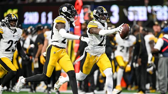 Steelers' Safety DeShon Elliott making a big play in his first game with Pittsburgh.