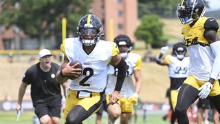 Steelers’ Justin Fields “Has Opened Some Eyes” After Exciting Coaches During Camp (Steelers News). Photo by Associated Press