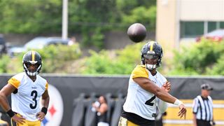 Steelers' Russell Wilson Absolutely On Board With Using Justin Fields In Creative Ways In 2024 (Steelers News). Photo by Sebastian Foltz / Pittsburgh Post-Gazette