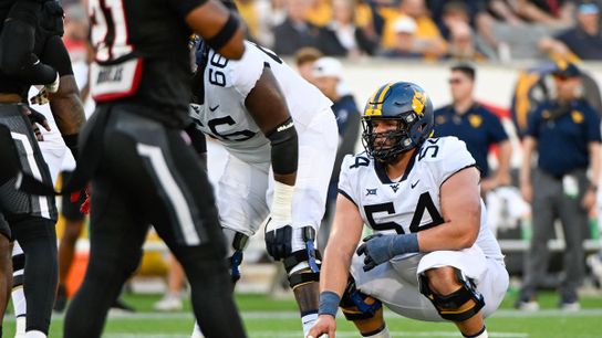 WVU center Zach Frazier gets ready to snap the football during an away game. Steelers' Zach Frazier