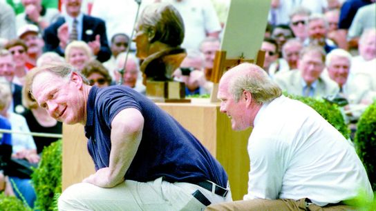 Steelers Mike Webster and Terry Bradshaw