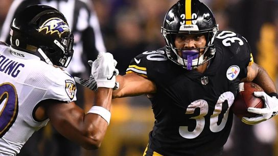 Steelers' Former running back James Conner versus the Baltimore Ravens in a Sunday Night matchup.