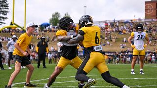 Steelers' Mike Tomlin Speaks On His Explosive Running Backs Bullying His Defense (Steelers News). Photo by Karl Roser / Pittsburgh Steelers