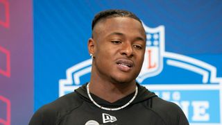 Steelers' Kaleb Johnson Expected To Take Control At Running Back From Jaylen Warren During His First Season (Steelers News). Photo by Getty Images