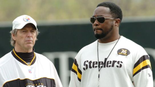 Steelers Dick LeBeau and Mike Tomlin