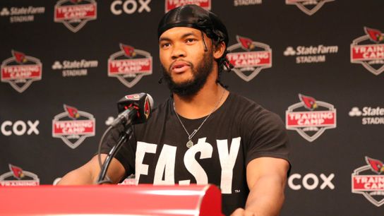 Cardinals quarterback Kyler Murray addresses the media about upcoming matchup against the Steelers. Steelers Cardinals Kyler Murray