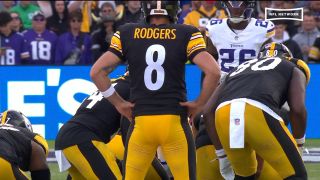 Steelers' Aaron Rodgers Noted He's Not The Only Player Doing Nothing On Tush Push Play (Steelers News). Photo by NFL Network