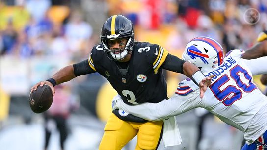 Steelers' QB Russell Wilson making his first appearance in the black and gold as they hosted the Buffalo Bills.