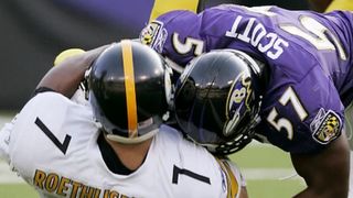 Former Steelers QB Ben Roethlisberger's Noted Admission Of Hardest Hit Has Led Ravens' Bart Scott To Feel "Immortalized" (Steelers News). Photo by Baltimore Ravens