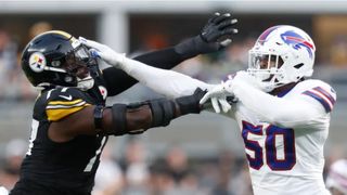 Steelers' Best Case Scenario: Horrifying Bills Game Becomes "A Good Wake Up Call" For Broderick Jones  (Steelers News). Photo by Charles LeClaire / USA TODAY Sports