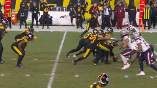 The Steelers special teams unit was called for a false start during this questionable play on Thursday night against the Patriots. The Steelers special teams unit was called for a false start during this questionable play on Thursday night against the Patriots.