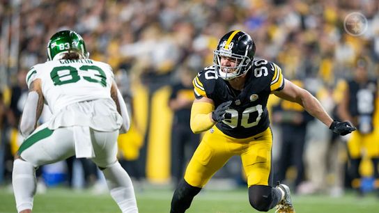 Steelers' TJ Watt during Week 7 of 2024 against the New York Jets on Sunday Night Football.