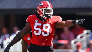 Steelers LT Search In 2023 Should Begin With Broderick Jones Who NFL Insider Says Is Already Playing At All-Pro Level  (2023 NFL Draft). Photo by Chip Towers Atlanta Journal Constitution