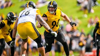 Steelers' TJ Watt Is Implementing An Interesting Strategy With Troy Fautanu During Training Camp (Steelers News). Photo by Karl Roser / Pittsburgh Steelers