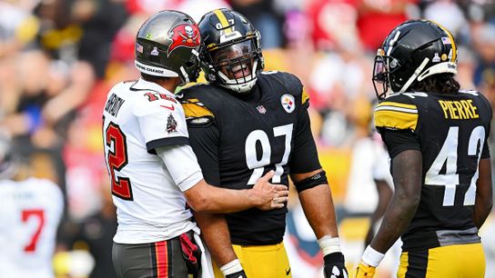 The Steelers Defeated The Buccaneers 20-18 During Week Six Of The 2022 Season Steelers Tom Brady And Cam Heyward