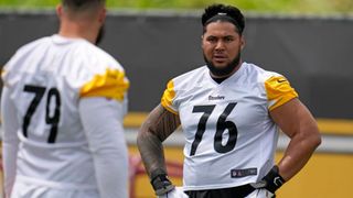 Steelers Rookie Troy Fautanu Happy Playing Both Sides Of Offensive Line  (Steelers News). Photo by Gene J. Puskar / AP Photo