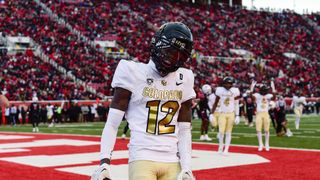 Steelers Predicted To Draft Dynamic Two Way Player Travis Hunter In New 2025 Mock Draft (Steelers News). Photo by Christopher Creveling / USA Today Sports