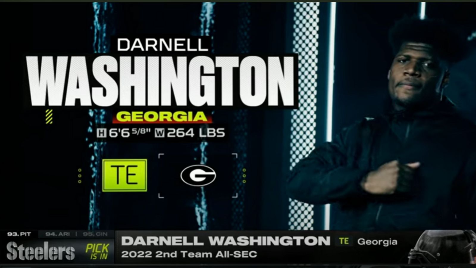 Steelers select Darnell Washington in the third round