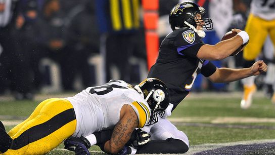 Former Steelers' DT Ziggy Hood bats down a pass Former Steelers DT Ziggy Hood bats down a pass