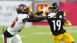 Steelers' Calvin Austin III Responds After Quick Scuffle With Jalen Ramsey (Steelers News). Photo by Chris O'Meara / AP Photo